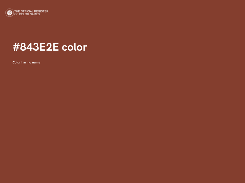 #843E2E color image