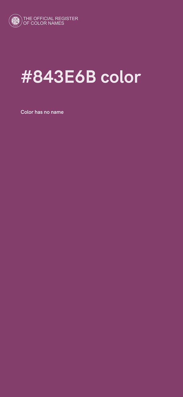 #843E6B color image