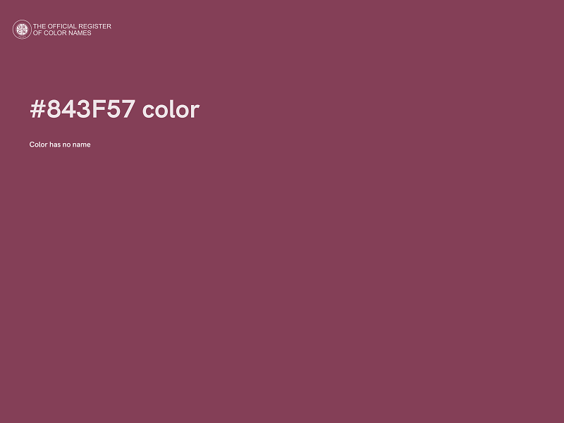 #843F57 color image