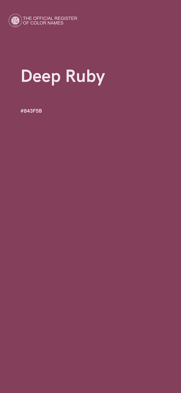 #843F5B - Deep Ruby color image