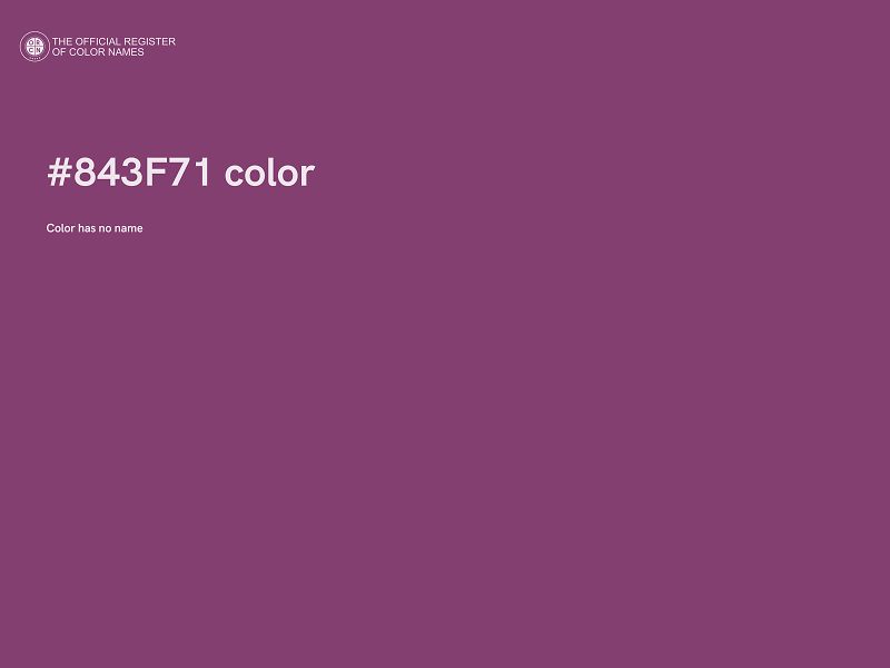 #843F71 color image