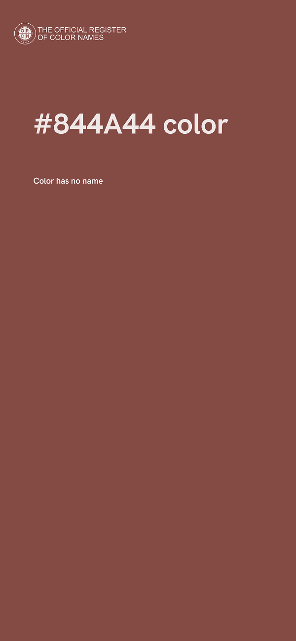 #844A44 color image