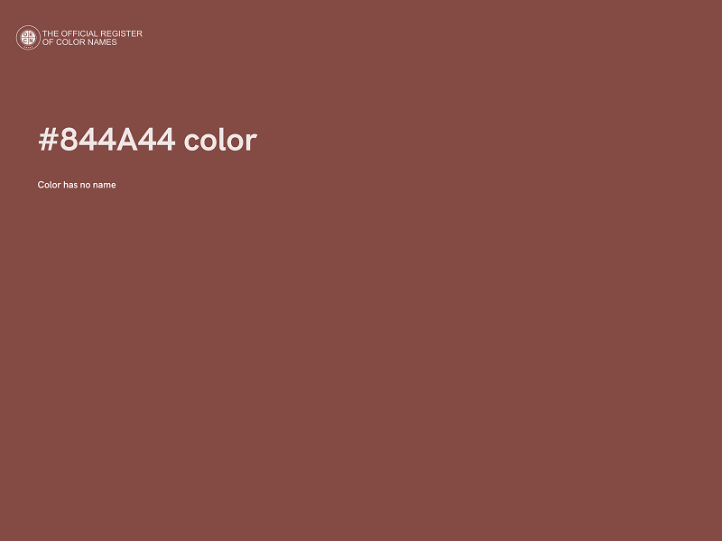 #844A44 color image