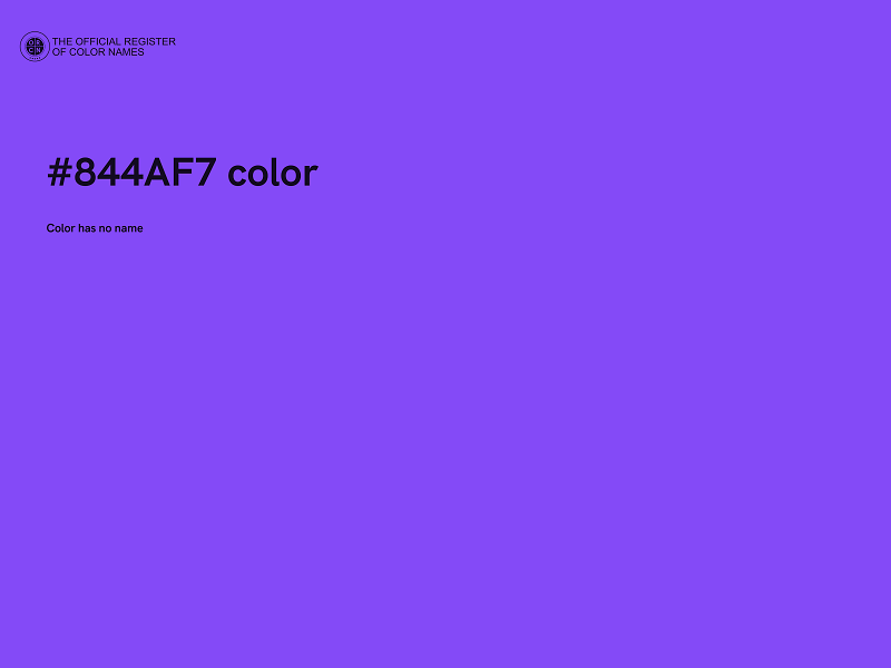 #844AF7 color image