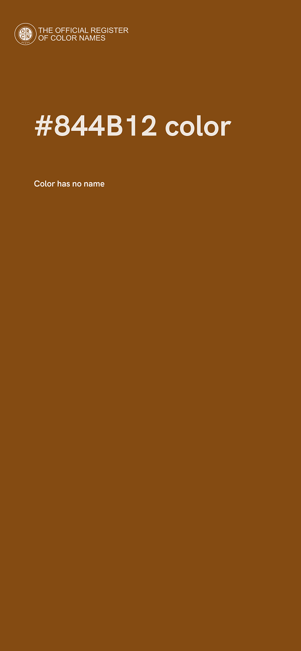 #844B12 color image