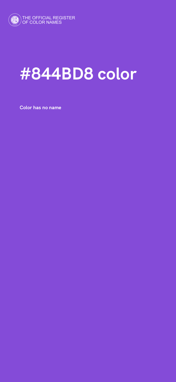 #844BD8 color image