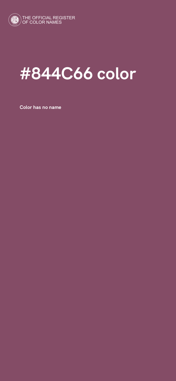 #844C66 color image
