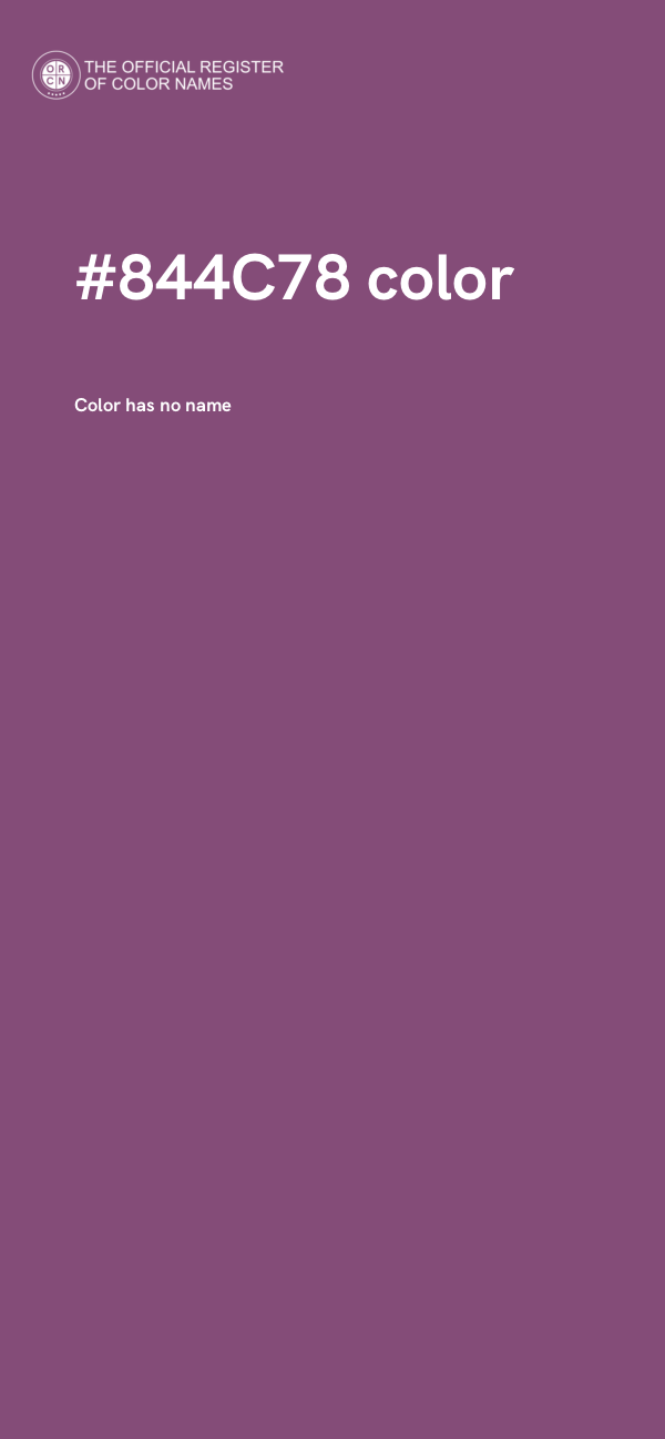 #844C78 color image