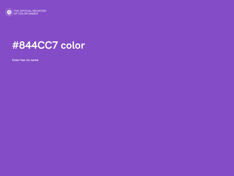 #844CC7 color image