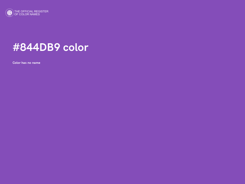 #844DB9 color image