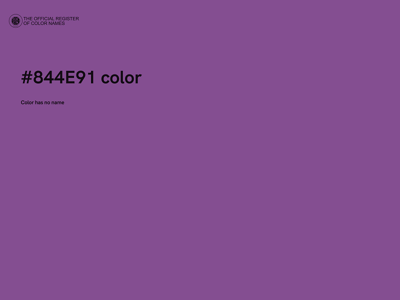 #844E91 color image
