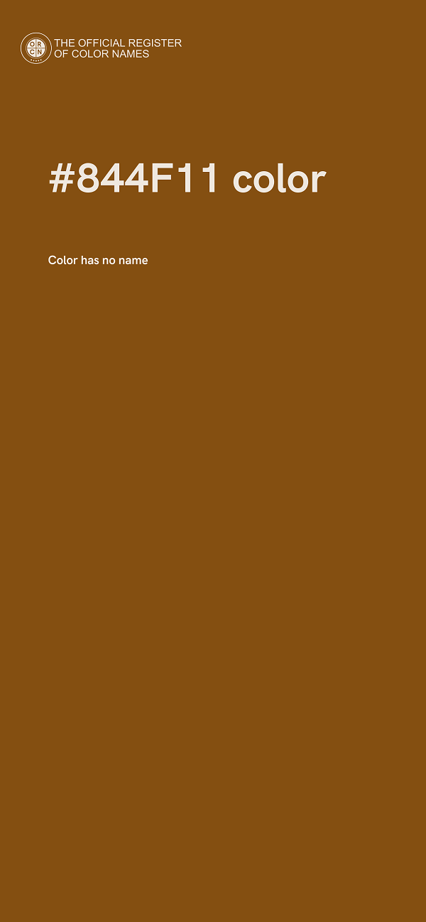 #844F11 color image