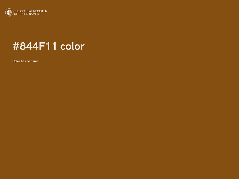 #844F11 color image