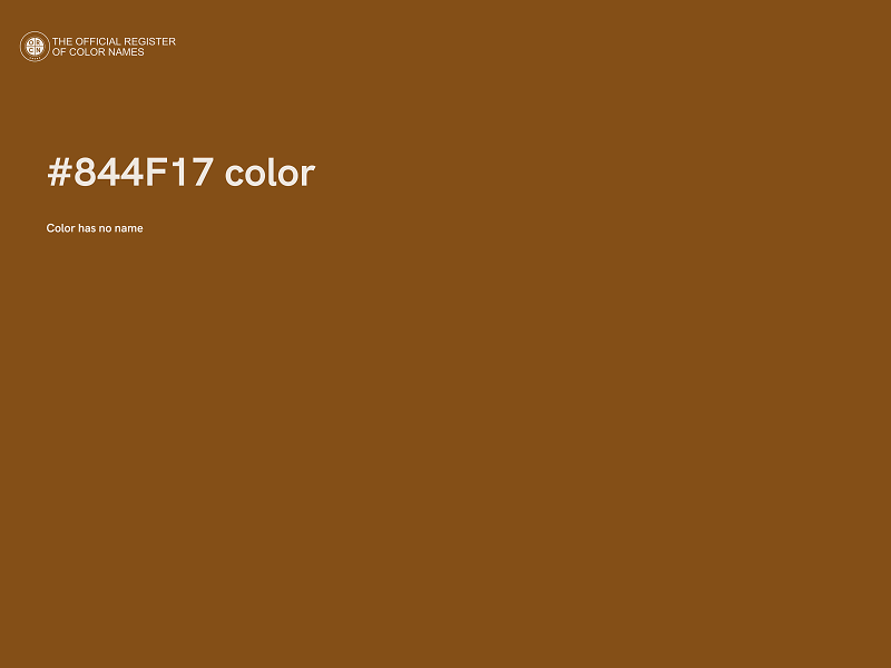 #844F17 color image