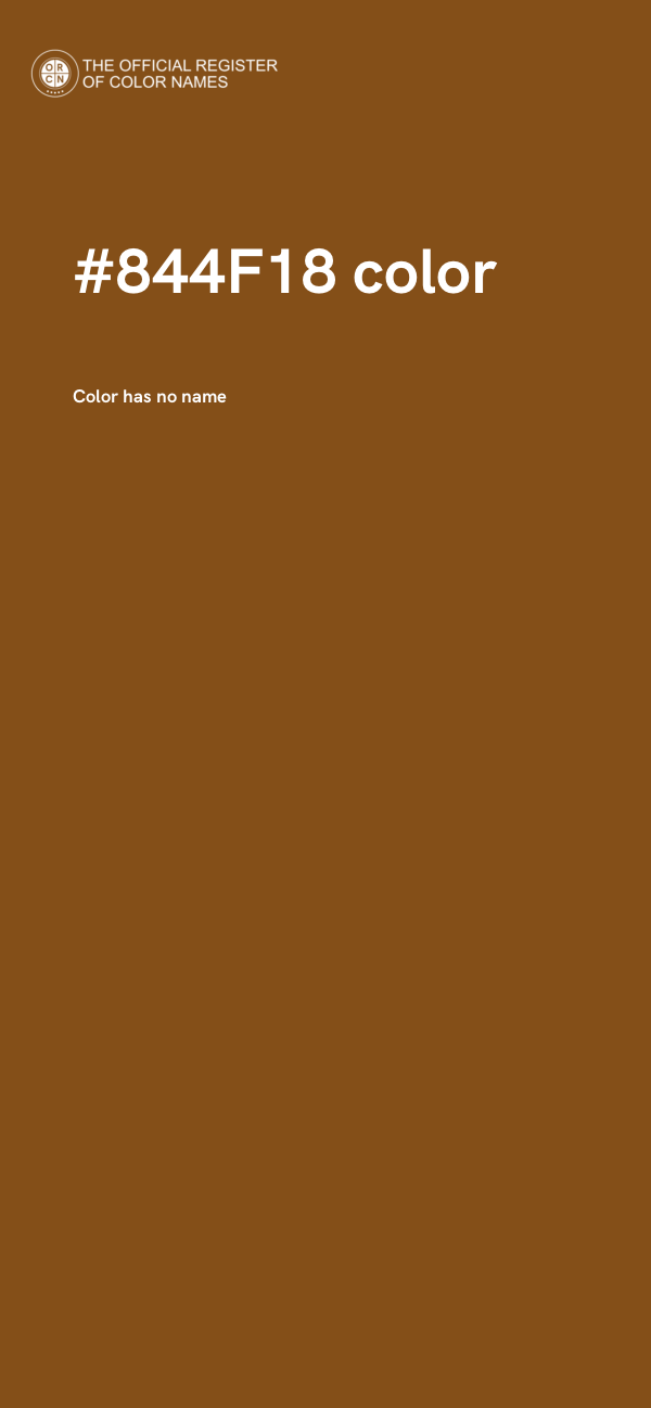 #844F18 color image