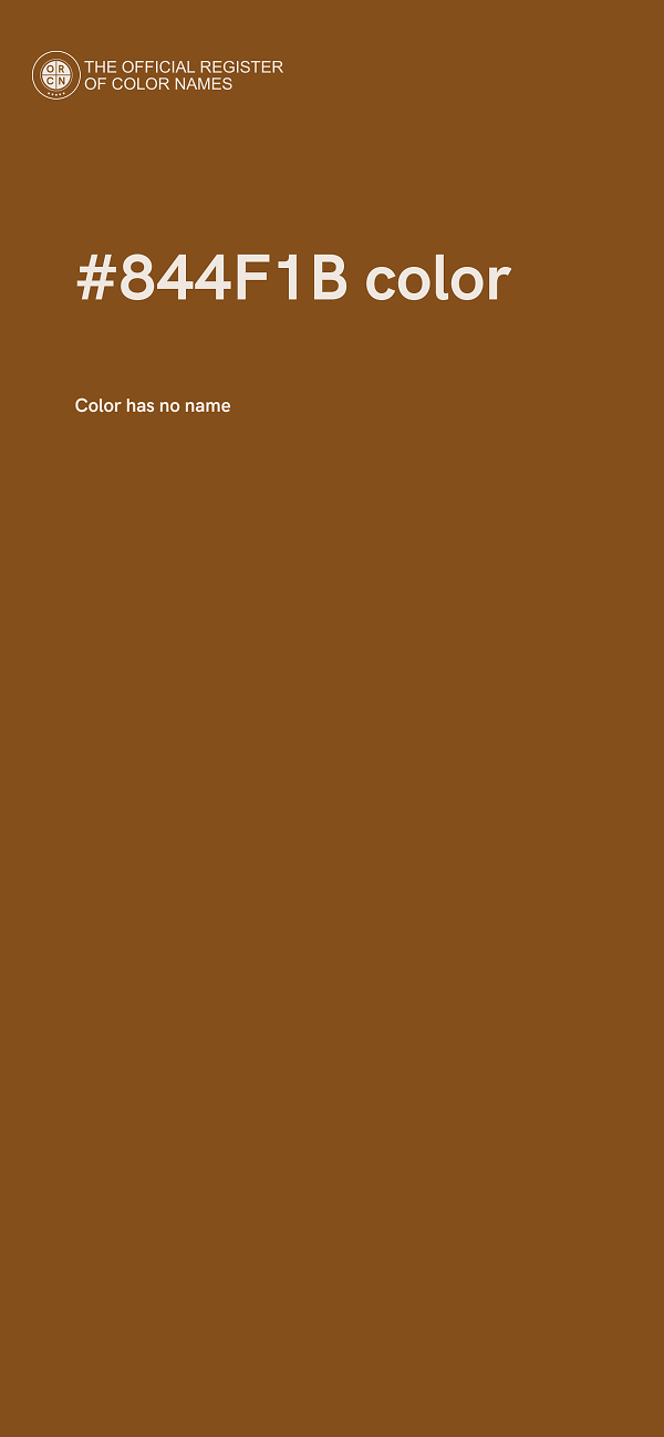 #844F1B color image