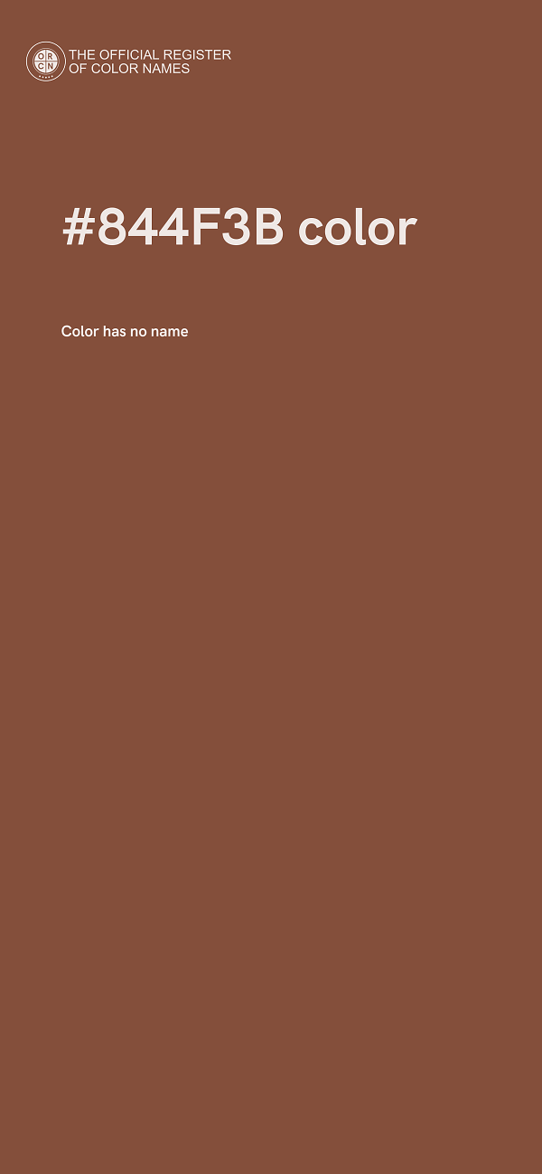 #844F3B color image