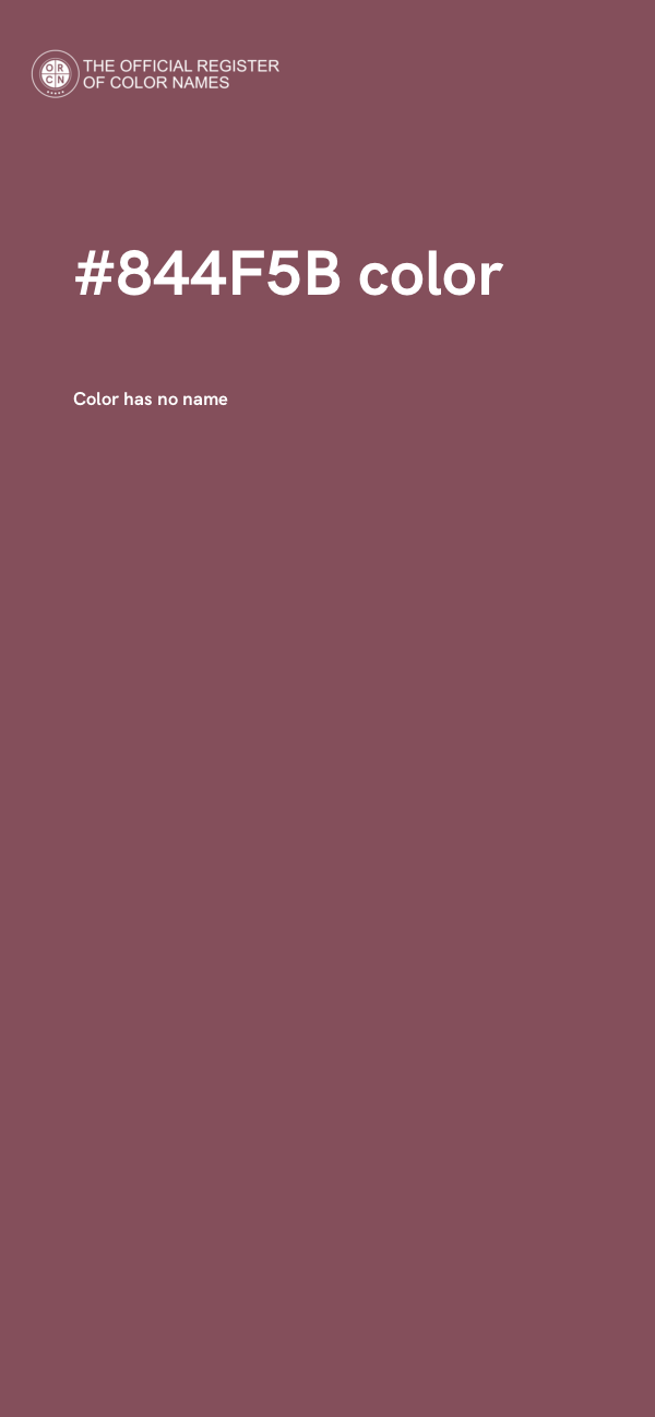 #844F5B color image