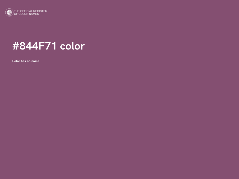 #844F71 color image