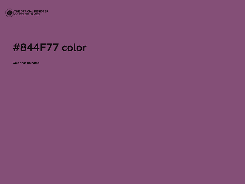 #844F77 color image