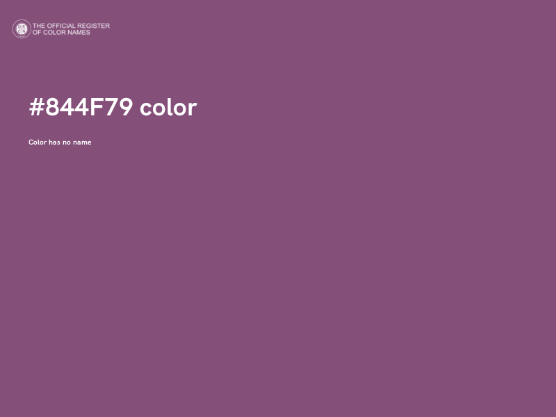 #844F79 color image