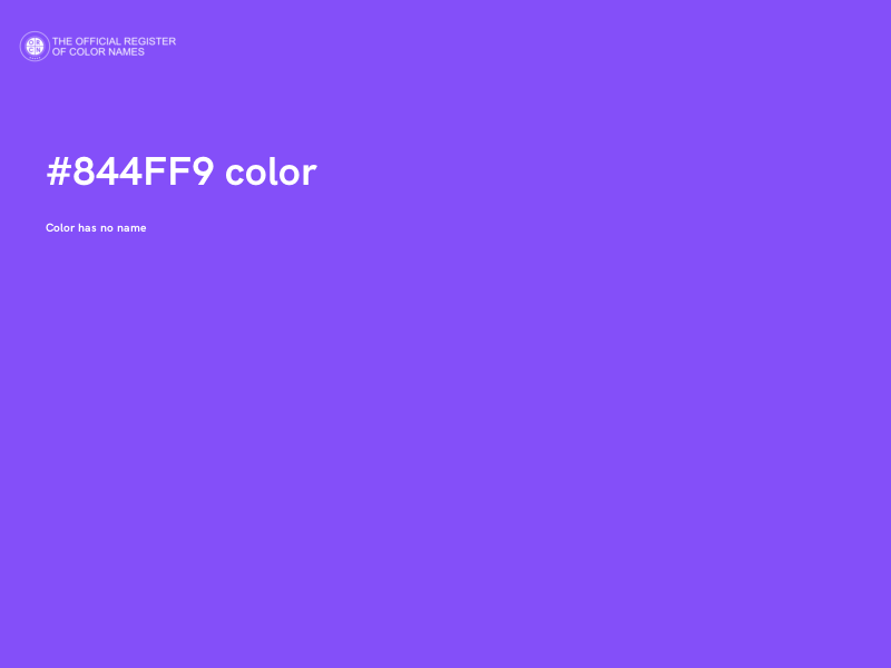 #844FF9 color image