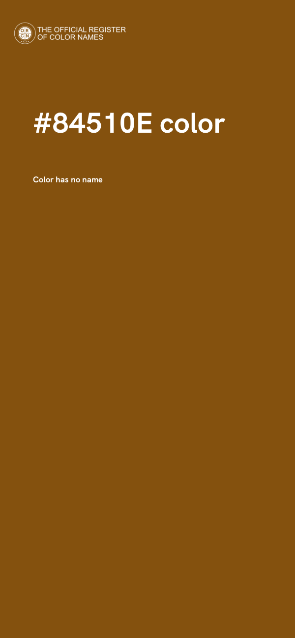 #84510E color image