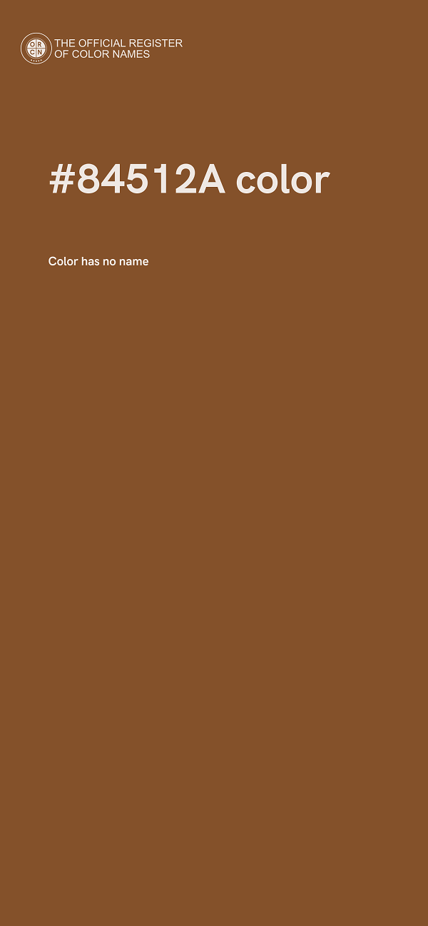 #84512A color image