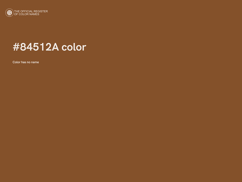 #84512A color image