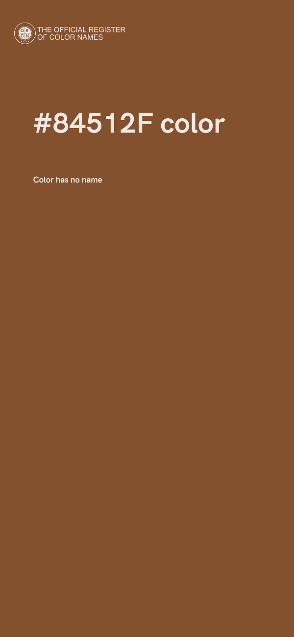 #84512F color image
