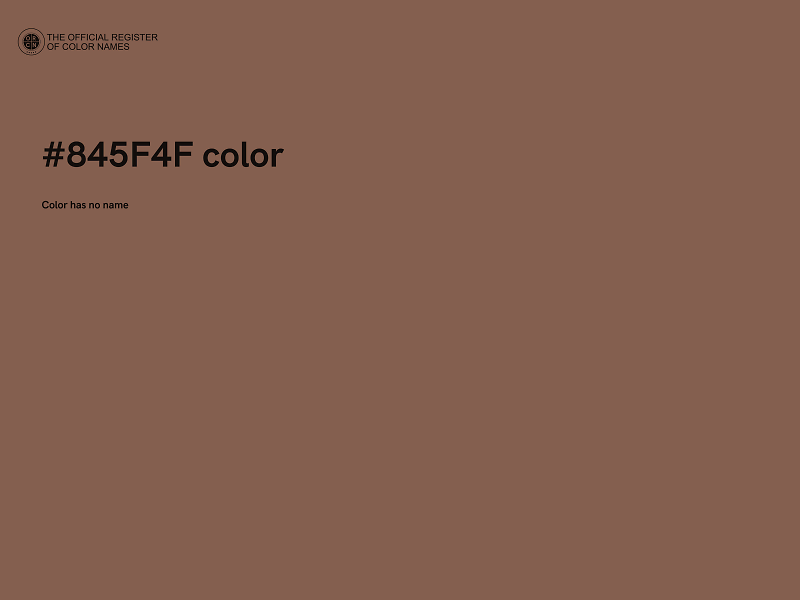 #845F4F color image