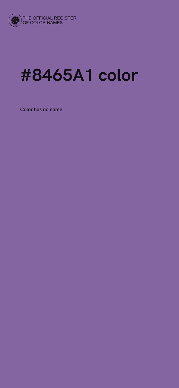#8465A1 color image