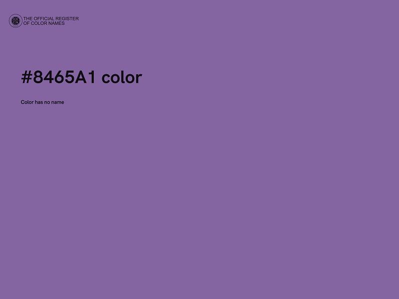 #8465A1 color image