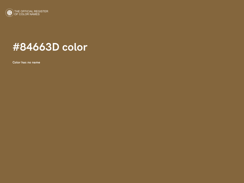 #84663D color image
