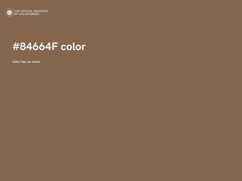 #84664F color image