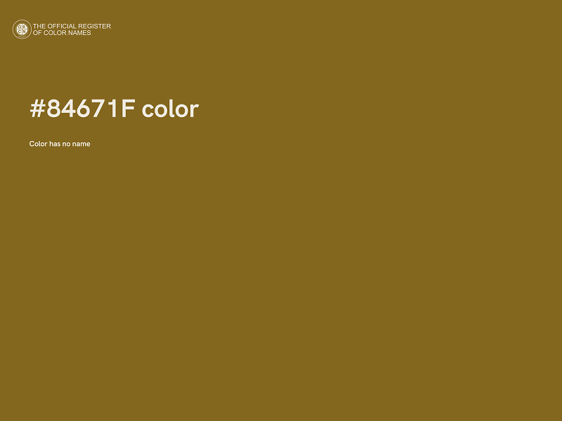 #84671F color image