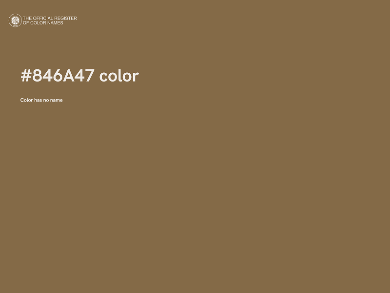 #846A47 color image