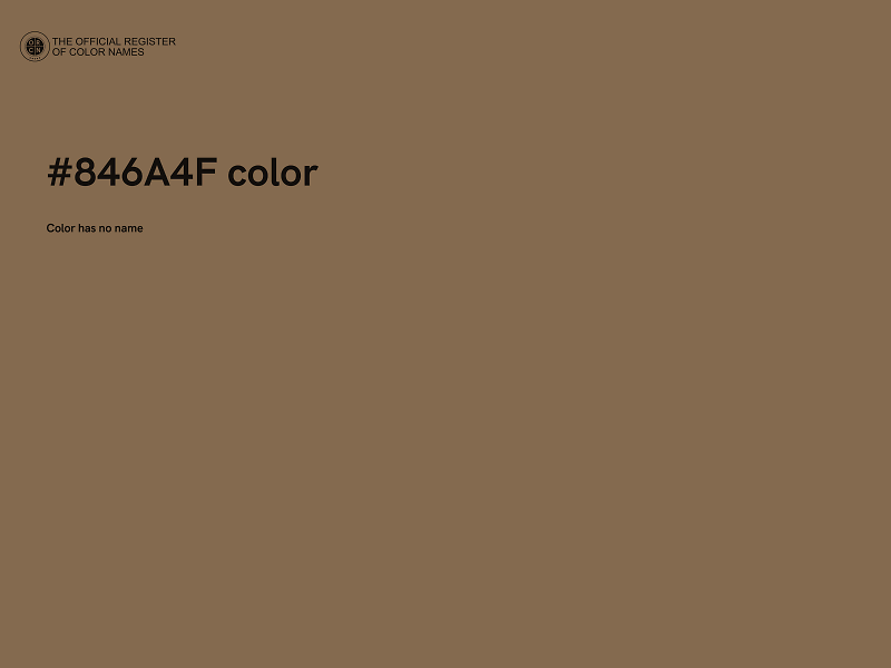 #846A4F color image