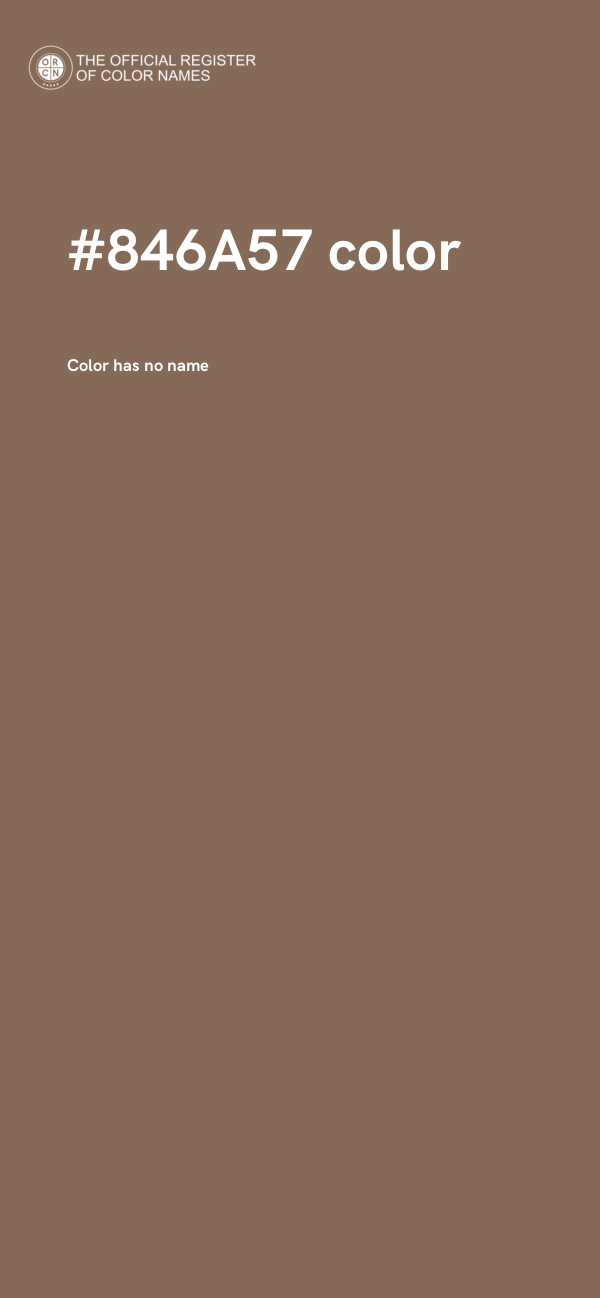 #846A57 color image