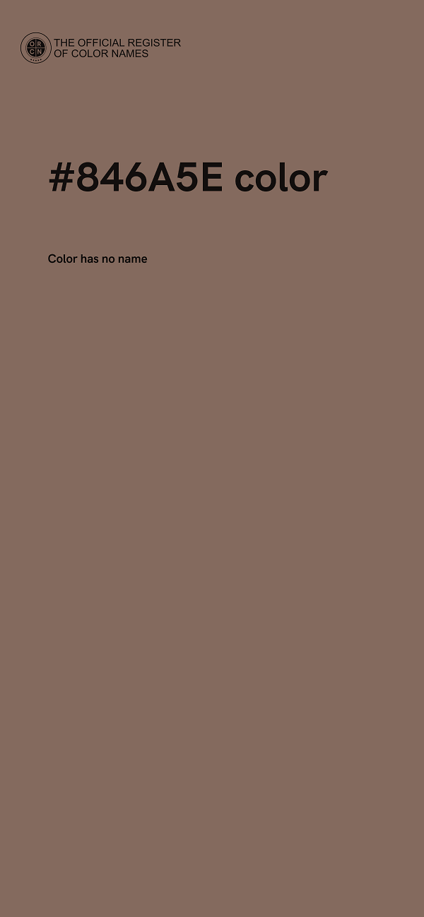 #846A5E color image