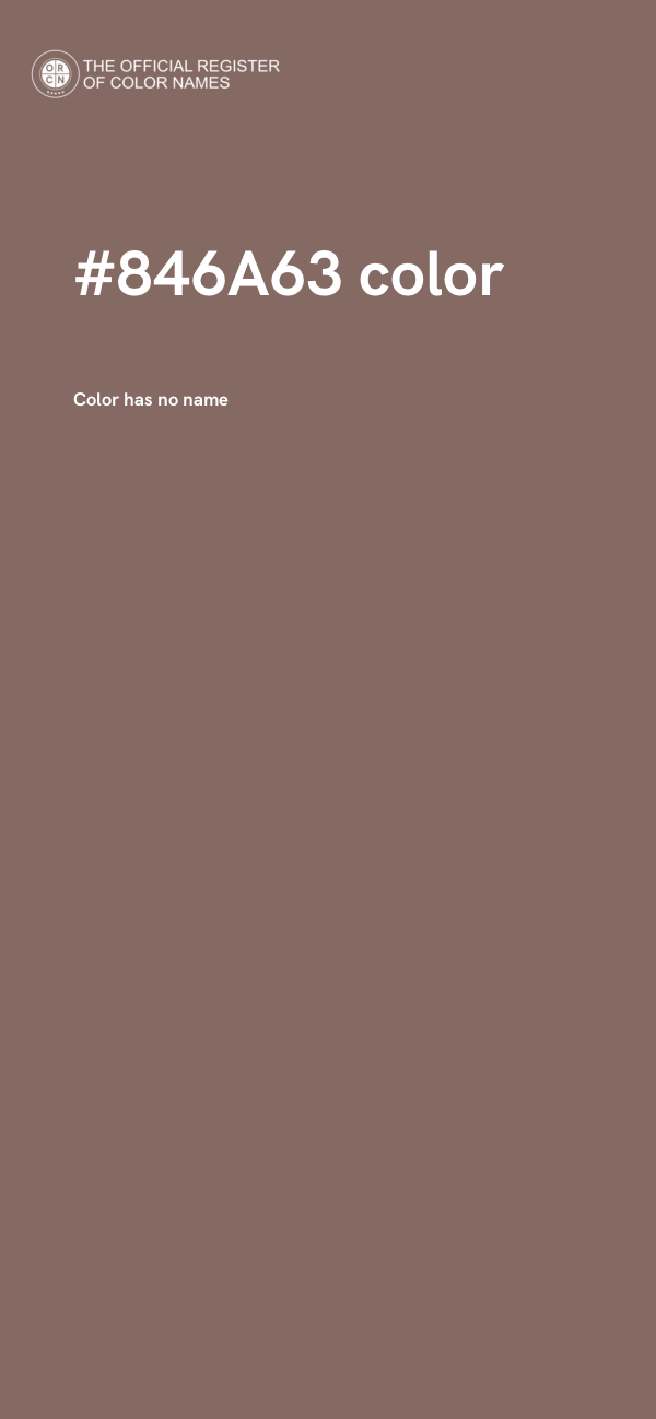 #846A63 color image