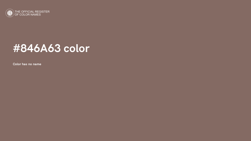 #846A63 color image