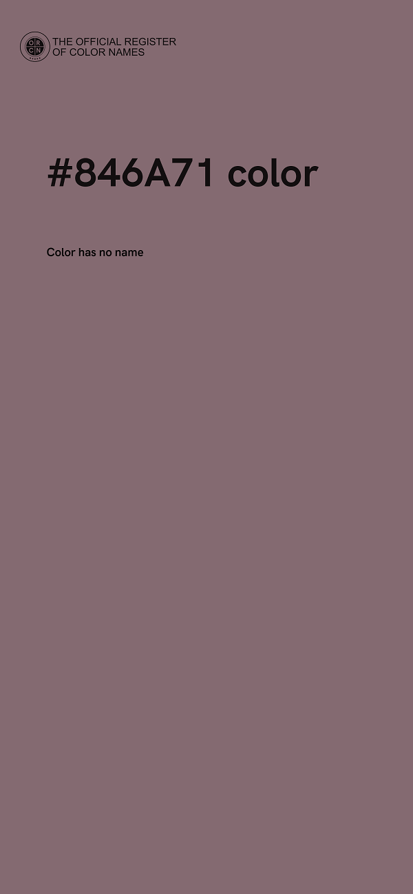 #846A71 color image