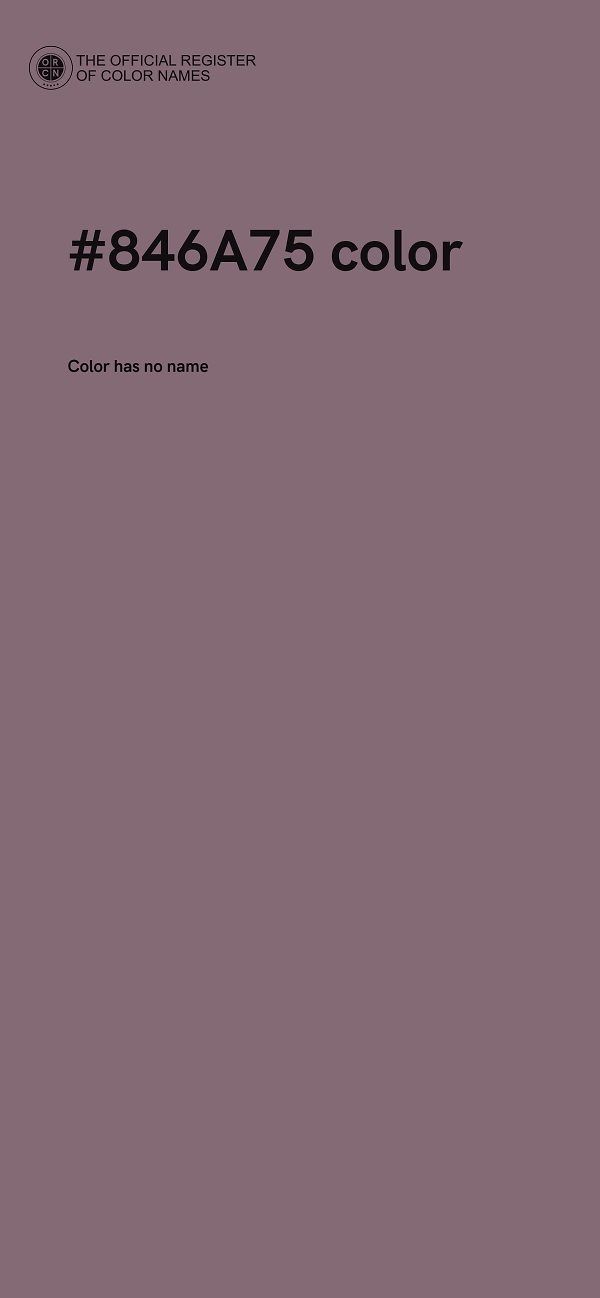 #846A75 color image