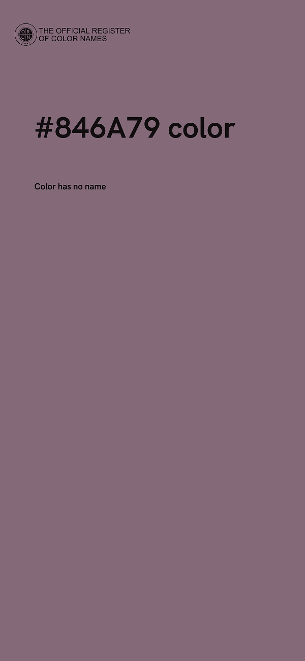 #846A79 color image