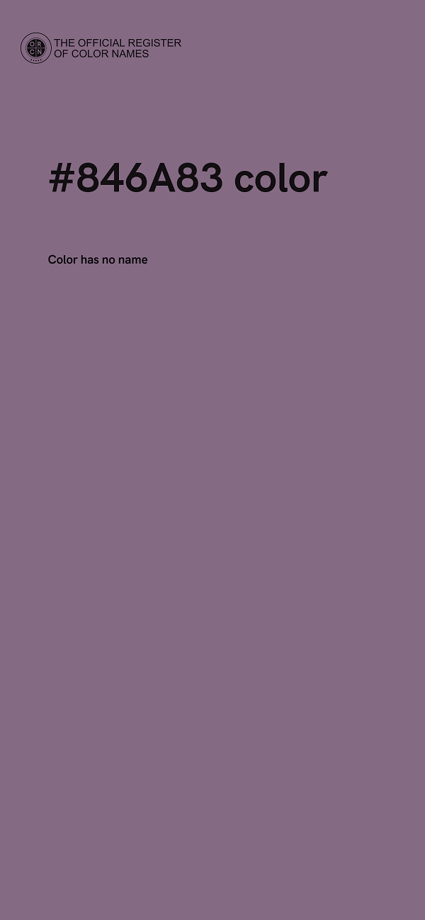 #846A83 color image