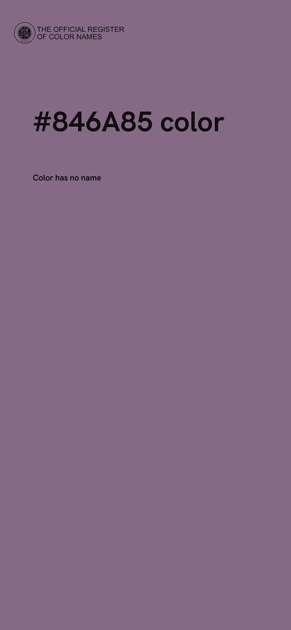#846A85 color image