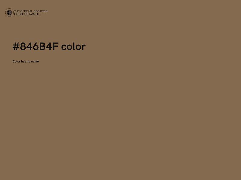 #846B4F color image
