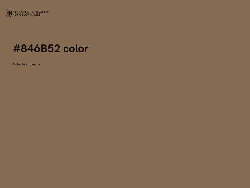 #846B52 color image