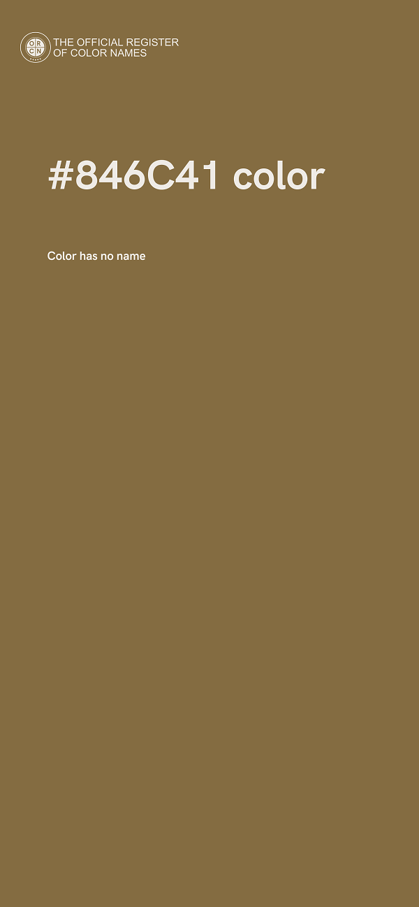 #846C41 color image